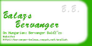 balazs bervanger business card